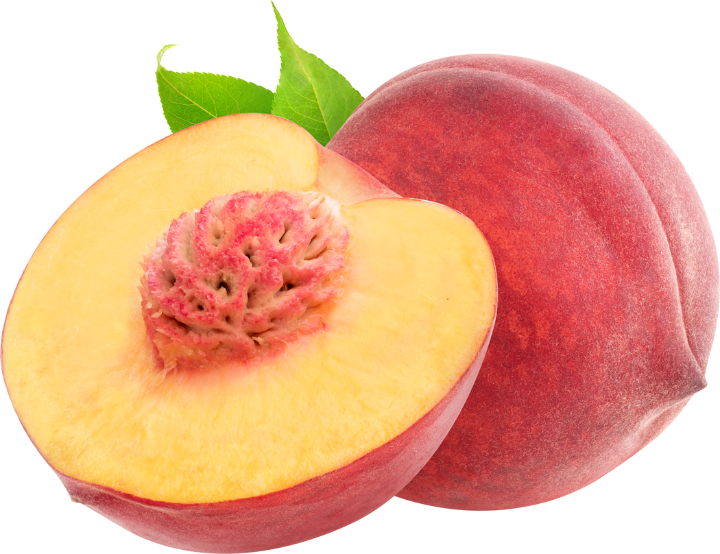 Isolated Cut Peaches